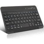 Mini Bluetooth Kablosuz Şarjlı Pilli Slim Rubber Klavye - Siyah