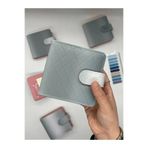 Mini Boy Beyaz Gri Tonları Mıknatıslı PU Deri Kapaklı 80 Yaprak Ajanda/Planner/Binder Defter