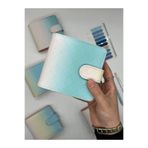 Mini Boy Mavi Beyaz Tonları Mıknatıslı PU Deri Kapaklı 80 Yaprak Ajanda/Planner/Binder Defter