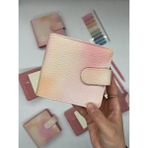 Mini Boy Pembe Krem Tonları Mıknatıslı Pu Deri Kapaklı Sürdürülebilir Ajanda/ Planner/ Binder Defter – 160 Sayfa (Çizgili, Değiştirilebilir Sayfa)