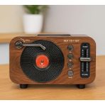 Mini Boy Retro Bluetooth Radyo Hoparlör – CZ1011BT | Klasik Tasarım, Kablosuz Bağlantı, Güçlü Ses, Uzun Pil Ömrü, Taşınabilir Hoparlör CZ1011BT 360 x 140 x 120 mm (CZ1011BT - Kahverengi)