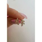 MİNİ BOY YAPRAK KÜPE ( 18 K )