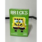 Mini Bricks Sünger Bob Figür Yapım Seti 237 Parça, Mikro Blok Oyuncak, Koleksiyonluk