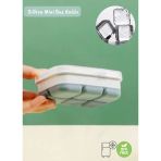 Mini Buz Kalıbı Silikon Buzluk 6 Bölmeli Kare Desenli Buz Küpü Gri BPA Free