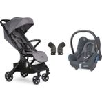 Mini By Easywalker Buggy Snap Kabin Boy Travel Sistem Bebek Arabası - Soho Grey, tek tuşla otomatik katlanan bebek arabası - Gri