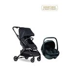 Mini By Easywalker Buggy Turn² Oxford Black Bebek Arabası Ve Guardix Antrasit Anne Kucağı Seyahat Sistem Bebek Arabası - Siyah