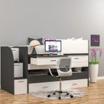 Mini Çalışma Masalı Ranza Mdf - Beyaz - 100 x 100 cm