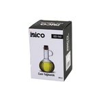 MİNİ CAM YAĞDANLIK ÇİZGİLİ DESEN 300ML AHŞAP BAMBU MANTAR TIPA (5264)