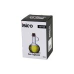 Mini Cam Yağdanlık Çizgili Desen 300Ml Ahşap Bambu Mantar Tıpa (5365)
