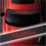 Mini Cooper Için Uyumlu Aksesuar Oto Ön Cam Oto Sticker Karbon - Kırmızı - Standart