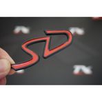 Mini Cooper Sd F55 F56 Jcw Krom Metal Bagaj Logo 3M 3D-Kırmızı Gri