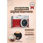 Mini Dijital Kamera Selfie Video Vlog Kamerası Mini Anahtarlık 1080P CMR35 Kırmızı