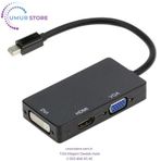 Mini Displayport To HDMI Dvi Vga Kablo Çevirici Dönüştürücü Thunderbolt Adaptör