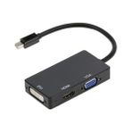 Mini Displayport To HDMI DVI VGA Kablo Çevirici Dönüştürücü Thunderbolt Mini Dp To HDMI DVI V - Çok Renkli