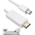 Mini Displayport To HDMI Kablo Minidisplayport Thunderbolt Macbook - 1.8 Metre - Beyaz