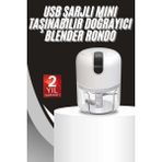 Mini Doğrayıcı Rondo Paslanmaz Çelik Taşınabilir El Blender 1 Bıçaklı Cam Hazneli Çok Renkli