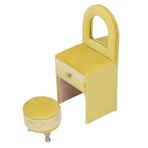 Mini Dollhouse Sandalye Mücevher Kutusu, Flanelette Mobilya Depolama Bebek Evi Dekorasyonu Ve Dollhouse Sofa Mobilya, Karton Flanelet Mücevher Kutusu, Masaüstü JE (Giyinme Masası