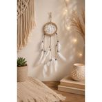 Mini Düş Kapanı Bambu Çember Araba Dikiz Ayna Süsü El Yapımı Tüylü Bohem Oto Aksesuar Dreamcatcher