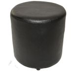 Mini Dzyn Yuvarlak Puf - Siyah