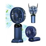 Mini El Fanı 5 Kademeli Dijital Led Göstergeli Boyun Askılı Mini Klima Vantilatör