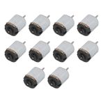 Mini Elektrik Motoru, Düşük Gürültü Oyuncak Arabalar Için 10 Adet Minyatür DC Motorlar (BLACK)