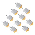 Mini Elektrik Motoru, Düşük Gürültü Oyuncak Arabalar Için 10 Adet Minyatür DC Motorlar (YELLOW)