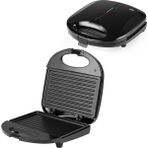 Mini Elektrikli Tost Makinesi 2 Dilim Yapışmaz Yüzey - Kilitlenebilir Kapak 750W SSM-2588 (2818) - Siyah