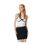 Mini Etek A Kesim Beli Katlı Slim Fit