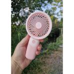 Mini Fan Usb Şarjlı Mini El Fanı Taşınabilir Vantilatör 3 Kademeli Sessiz Fan Telefon Tutucu Pembe R