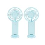 Mini Fan,şarjlı El Vantilatörü Usb Özellikli 19cm mavi