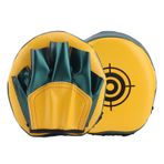 Mini Focus Eldiveni, PU Deri Boks Pedleri, Boks Kavisli Odak Delme Eldiveni Kickboks, MMA, Muay Thai, Delme için Hedef Pedleri (Sarı)