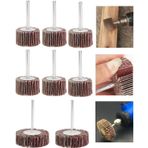 Mini Gravür Makinaları için Mop Flap Disk Zımpara Seti 8li 3mm sap Çoklu yaprak zımpara takımı