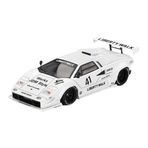 Mini GT Lamborghini Countach LB-WORKS, Diecast Model Araba, Beyaz, 13+ Yaş, 2024 Tokyo Auto Salon Özel Seri, 1:64 Ölçek