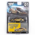 Mini GT Nissan Silvia S15 Top Secret D1GP Altın Renk 1:64 Diecast Model Araba MGT00714-BL