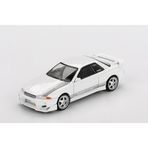 MINI GT Skyline GT-R (R32) RHD (Sağdan Direksiyonlu) Veilside Combat C-I Beyaz Gri Çizgili Sınırlı Üretim 1/64 Diecast Model Araba MGT01066