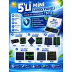 Mini Güneş Paneli Seti 5’li Solar Panel Paketi (1.5V / 4.2V / 12V)