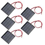 Mini Güneş Panelleri, 30 Cm Kırmızı Siyah Hat 2V 150mA 60x60mm Polisilikon güneş Projeleri Için Küçük güneş Panelleri