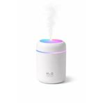 Mini Hava Nemlendirici 300ML RGB Işıklı Type-C Buhar Makinesi Sessiz Ortam Nemlendirici Aroma Difüzörü (Beyaz)