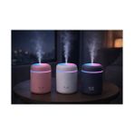 Mini Hava Nemlendirici 300ML Rgb Işıklı Type-C Buhar Makinesi Sessiz Ortam Nemlendirici Aroma Difüzörü Pembe - Option-1