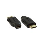 Mini HDMI M / Mikro HDMI F Gold Black Dönüştürücü