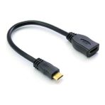 Mini HDMI To HDMI Kablo Çevirici Tablet Slr Kamera Projeksiyon - Siyah