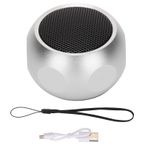Mini Hoparlör, Sevimli Minik Kablosuz Hoparlör Taşınabilir Cep Hoparlörü Sofistike Mat Görünüm Duş Bisikleti Araba Seyahati Için Kordonlu Masaüstü Stereo Hoparlör(Gümüş)