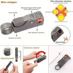 Mini Kablo Sıyırma Pensesi – Ayarlanabilir Rotary Wire Stripper, Koaksiyel Kablo Soyucu, Rj11 Cat5 Cat6 Uyumlu