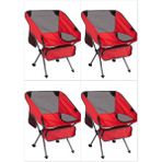 Mini Kamp Sandalyesi 4 Lü Set - 6456 Ecorce Tube Marron - Polyester