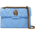 Mini Kensington Deri Omuz Çantası 20X14X6 cm - Mavi