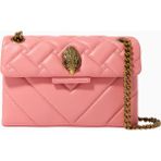 Mini Kensington Leather Shoulder Bag, Lüks Deri Omuz Çantası - Pembe