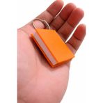 Mini Kitap Anahtarlık, Turuncu, NFC Etiketli, Çelik Halka, Küçük Defter Tasarımı, Taşınabilir