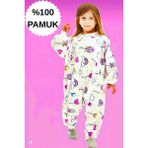 Mini Kiti Kışlık Uzun Kollu Çift Kat Organik Pazen %100 Pamuk Lolipop Çocuk Bebek Uyku Tulumu - 14 - 15 Yaş - 00-Beyaz