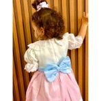 Mini Kiti Kız Çocuk Bebek Vintage Tasarım Pembe Beyaz Doğumgünü Özel Gün Bayram Elbisesi - 1 Yaş - 001-Beyaz
