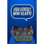 Mini Klavye Pc Ledli Mouse Rgb Mouse Bluetooth USB